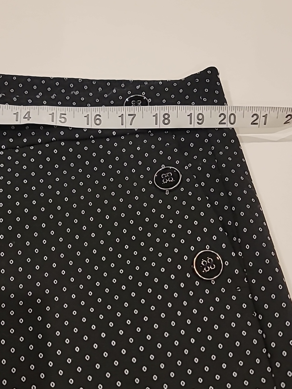 Jules & Leopold Black Polka Dot Pull Up Ankle Pants - Picture 6 of 11